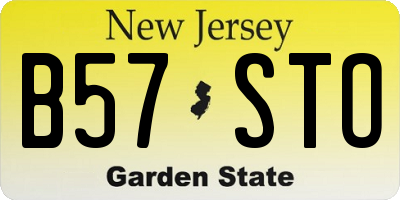 NJ license plate B57STO