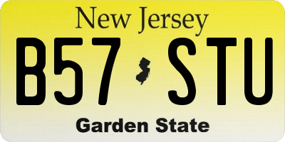 NJ license plate B57STU