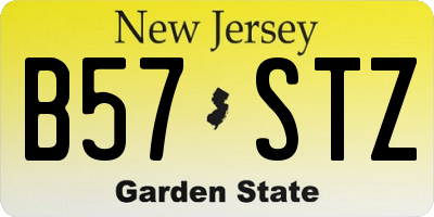 NJ license plate B57STZ
