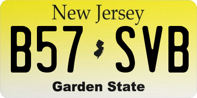 NJ license plate B57SVB