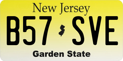NJ license plate B57SVE