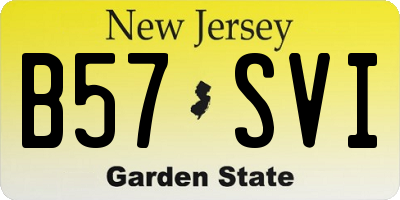 NJ license plate B57SVI