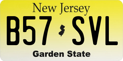 NJ license plate B57SVL