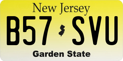 NJ license plate B57SVU