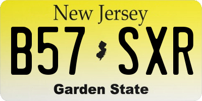 NJ license plate B57SXR