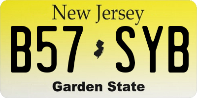 NJ license plate B57SYB