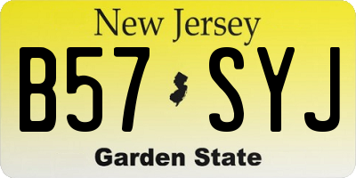 NJ license plate B57SYJ