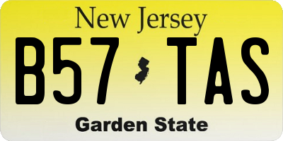 NJ license plate B57TAS