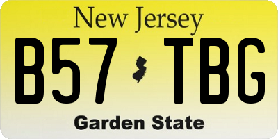 NJ license plate B57TBG