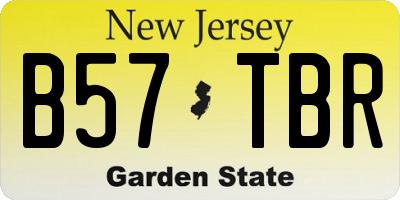 NJ license plate B57TBR