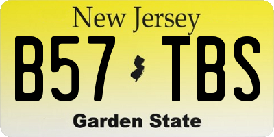NJ license plate B57TBS
