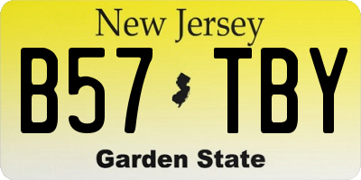 NJ license plate B57TBY