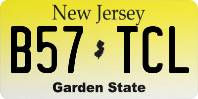 NJ license plate B57TCL