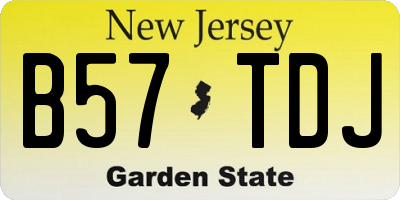 NJ license plate B57TDJ