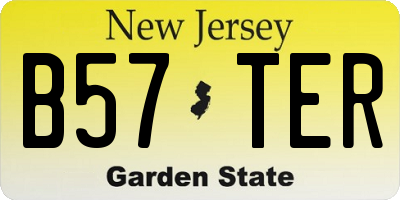 NJ license plate B57TER