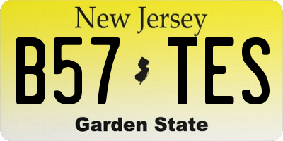 NJ license plate B57TES