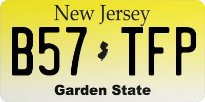 NJ license plate B57TFP