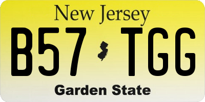 NJ license plate B57TGG