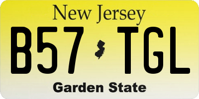NJ license plate B57TGL