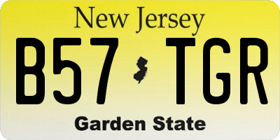 NJ license plate B57TGR