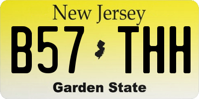 NJ license plate B57THH