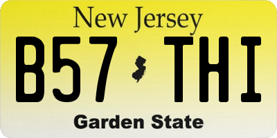 NJ license plate B57THI