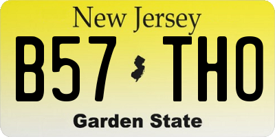 NJ license plate B57THO