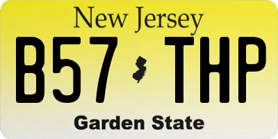 NJ license plate B57THP