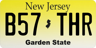 NJ license plate B57THR