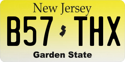 NJ license plate B57THX