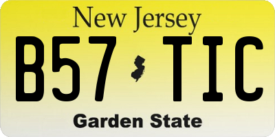 NJ license plate B57TIC