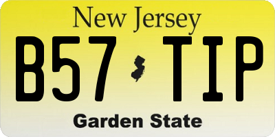 NJ license plate B57TIP