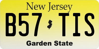 NJ license plate B57TIS