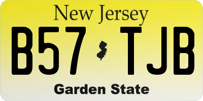 NJ license plate B57TJB