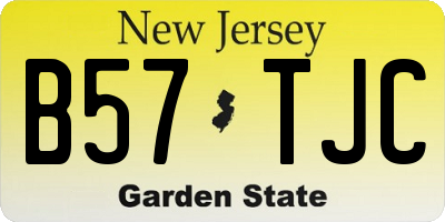 NJ license plate B57TJC
