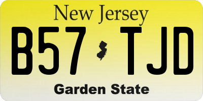 NJ license plate B57TJD