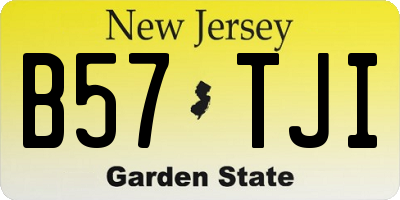 NJ license plate B57TJI