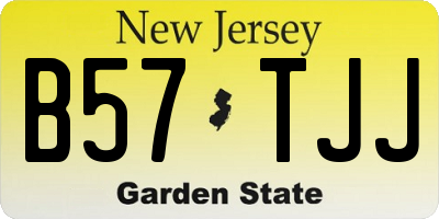 NJ license plate B57TJJ
