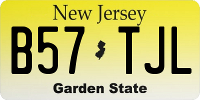 NJ license plate B57TJL