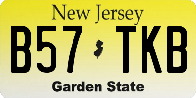 NJ license plate B57TKB