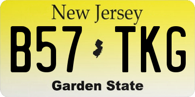 NJ license plate B57TKG