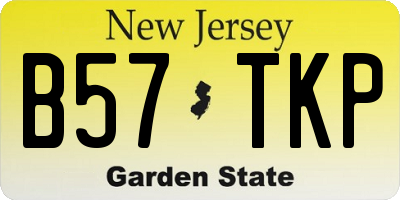 NJ license plate B57TKP