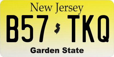 NJ license plate B57TKQ