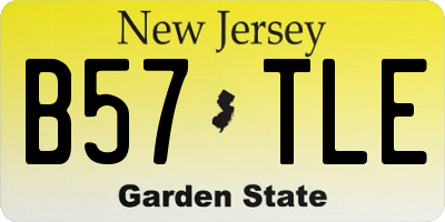 NJ license plate B57TLE