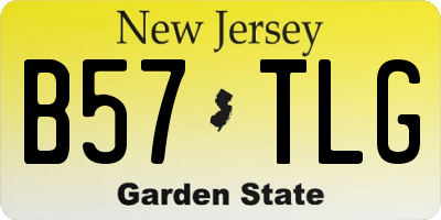 NJ license plate B57TLG