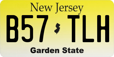NJ license plate B57TLH