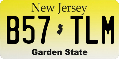 NJ license plate B57TLM