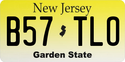 NJ license plate B57TLO