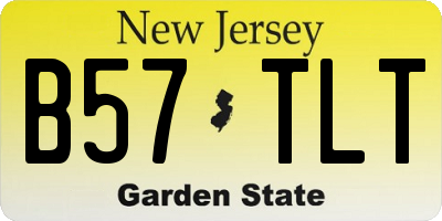 NJ license plate B57TLT