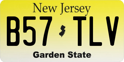 NJ license plate B57TLV